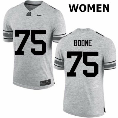 Women's Ohio State Buckeyes #75 Alex Boone Gray Nike NCAA College Football Jersey Hot FBC1044TQ